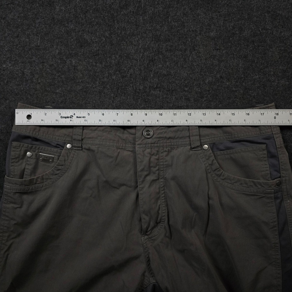 Kuhl Radikl Pants Dark Charcoal Grey Cotton Outdoor Hiking Gorpcore Mens 36x30 - Picture 6 of 15